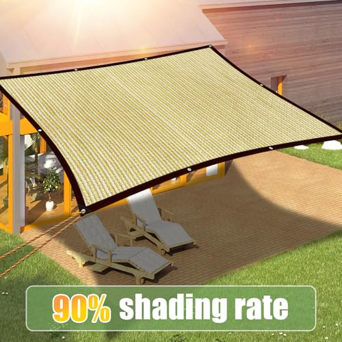 Sonnensegel Garten - Schattennetz mit ösen Outdoor Sonnenschutz 4x5m Schattierungsnetz Netz für Balkon Gewächshaus Pflanzen Terrasse HüHnerstall Schwimmbäder Sichtschutz, Winddicht Wasserdurchlässig – Bild 3