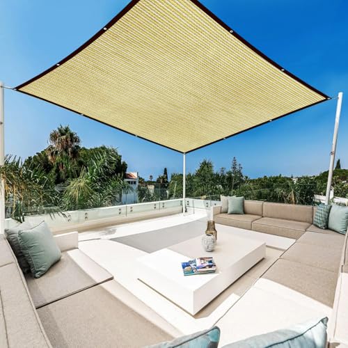 Sonnensegel Garten - Schattennetz mit ösen Outdoor Sonnenschutz 4x5m Schattierungsnetz Netz für Balkon Gewächshaus Pflanzen Terrasse HüHnerstall Schwimmbäder Sichtschutz, Winddicht Wasserdurchlässig – Bild 6