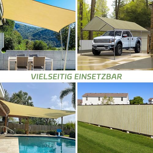 Sonnensegel Garten - Schattennetz mit ösen Outdoor Sonnenschutz 4x5m Schattierungsnetz Netz für Balkon Gewächshaus Pflanzen Terrasse HüHnerstall Schwimmbäder Sichtschutz, Winddicht Wasserdurchlässig – Bild 7
