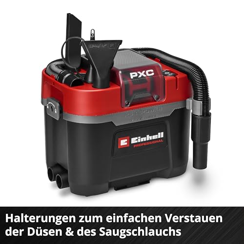 Einhell Professional Akku-Nass-Trockensauger TP-VC 18/10 Li BL L-Solo Power X-Change (18 V, Brushless, 10-L-Behälter, 2 Saugstufen, inkl. Faltenfilter, Saugdüsen, ohne Akku) – Bild 12