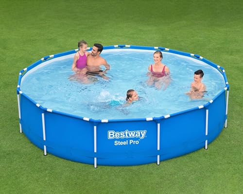 Bestway Steel Pro Frame Pool-Set mit Filterpumpe Ø 396 x 84 cm, blau, rund – Bild 2