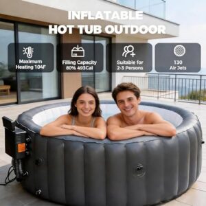 Alternative view of LADECNERHT Aufblasbares Spa Für 3-4 Personen, Großes Außen-Spa-Badewannen-Set 180 X 71 cm, Mit 150 Massagedüsen, Heizt Bis 42°c/104°f, Mit Umwälzfiltration, Für Zuhause & Terrasse