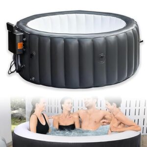 LADECNERHT Aufblasbares Spa, Rundes Tragbares Aufblasbares Spa, Außen-Spa 180 X 71 cm, Heizt Bis 42°c/104°f, 3-4 Personen, 150 Luftdüsen, Für Zuhause, Garten & Terrasse