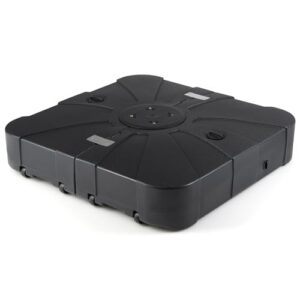 COSTWAY Sonnenschirmständer mit Rollen, 170kg, befüllbar, rollbar, Schirmständer für große Ampelschirme, Ampelschirmständer für Garten, Terrasse