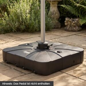 Alternative view of COSTWAY Sonnenschirmständer mit Rollen, 170kg, befüllbar, rollbar, Schirmständer für große Ampelschirme, Ampelschirmständer für Garten, Terrasse