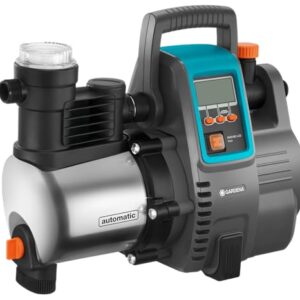 Gardena Premium Hauswasserautomat 6000/6E LCD Inox: Hauswasserpumpe mit 6000 l/h Fördermenge, 1300 W Motor, mit LC-Display, Pumpengehäuse aus rostfreiem hochwertigem Edelstahl (1760-20)