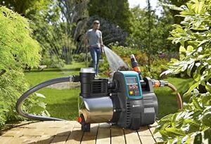 Alternative view of Gardena Premium Hauswasserautomat 6000/6E LCD Inox: Hauswasserpumpe mit 6000 l/h Fördermenge, 1300 W Motor, mit LC-Display, Pumpengehäuse aus rostfreiem hochwertigem Edelstahl (1760-20)