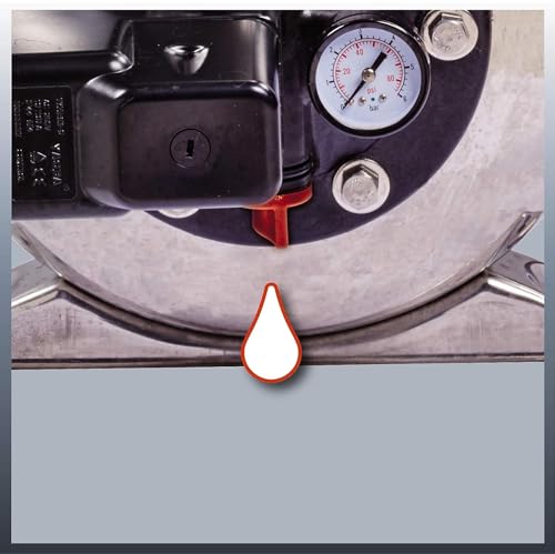 Einhell Hauswasserwerk GC-WW 1250 NN (1200 W, max. 5 bar, 5000 L/h Fördermenge, max. 50 m Förderhöhe, wartungsfreier Motor, Wasserablassschraube, 20 L Edelstahldruckkessel) – Bild 6