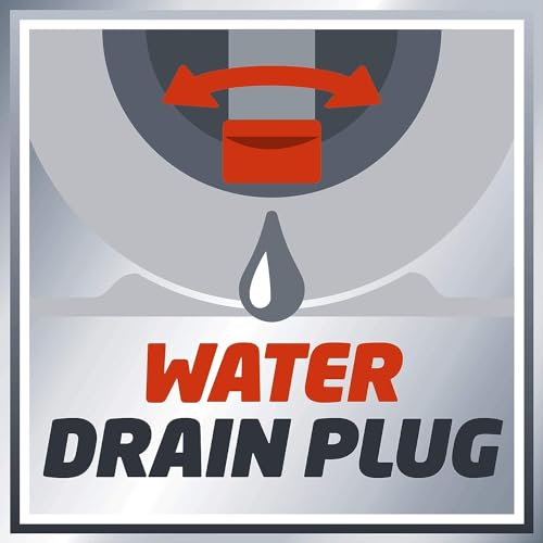 Einhell Hauswasserwerk GC-WW 1250 NN (1200 W, max. 5 bar, 5000 L/h Fördermenge, max. 50 m Förderhöhe, wartungsfreier Motor, Wasserablassschraube, 20 L Edelstahldruckkessel) – Bild 7