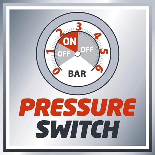 Einhell Hauswasserwerk GC-WW 1250 NN (1200 W, max. 5 bar, 5000 L/h Fördermenge, max. 50 m Förderhöhe, wartungsfreier Motor, Wasserablassschraube, 20 L Edelstahldruckkessel) – Bild 8