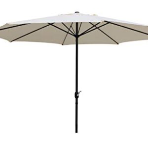 Gardissimo Sonnenschirm New Sunny 400 natur, mit UV Schutz 50 , Kurbel, rund, Kurbelschirm, Marktschirm, Sonnenschirm, Garten