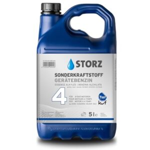 Storz 4T Gerätebenzin - 5 Liter Kanister | Sonderkraftstoff | reines Alkylatbenzin