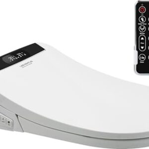 LEEVENTUS japanische Toilette L-MSC403. Nur für U/D-Form WC ab 51 cm Gesamtlänge, nicht für Stand-WC. Smart Bidet mit RF-Fernbedienung, tanklos, mit Durchlauferhitzer.