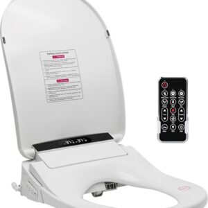 Alternative view of LEEVENTUS japanische Toilette L-MSC403. Nur für U/D-Form WC ab 51 cm Gesamtlänge, nicht für Stand-WC. Smart Bidet mit RF-Fernbedienung, tanklos, mit Durchlauferhitzer.