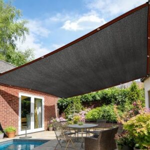 Schattiernetz mit Ösen 3X6M Sonnensegel Garten Schwarz UV-Schutz 90% Schattierungsnetz für Garten Terrasse Balkon Gewächshaus Sichtschutz Windschutz