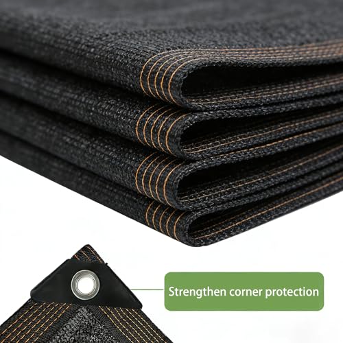 Schattiernetz mit Ösen 3X6M Sonnensegel Garten Schwarz UV-Schutz 90% Schattierungsnetz für Garten Terrasse Balkon Gewächshaus Sichtschutz Windschutz – Bild 6