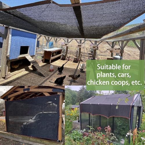 Schattiernetz mit Ösen 3X6M Sonnensegel Garten Schwarz UV-Schutz 90% Schattierungsnetz für Garten Terrasse Balkon Gewächshaus Sichtschutz Windschutz – Bild 8