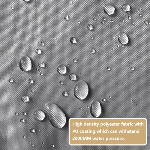 Sonnensegel wasserdicht 3x3M,Sonnenschutz- und Wetterschutz-Markise, UV-Schutz Schattiernetz mit Ösen und Kordel für Garten und Terrasse-Hellgrau – Bild 4