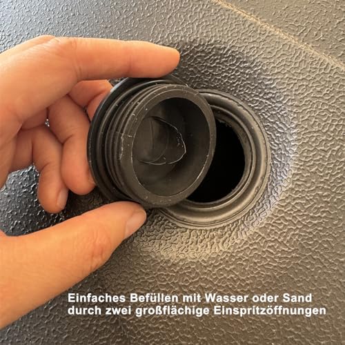 LKINBO 130 kg Sonnenschirmständer mit Rollen Schirmständer Befüllbarfür mit Wasser oder Sand Ampelschirmständer für Sonnenschirm Ampelschirm – Bild 7