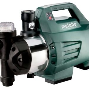 Metabo Hauswasserautomat HWAI 4500 Inox – 600979000 – Wasserpumpe mit 4500 l/h Fördermenge – Ideal für 1-3 Regner – 1300 W, 4,8 bar, 48 m Förderhöhe