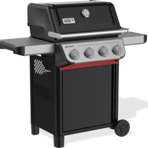 Alternative view of Weber Spirit E-410 Gasgrill, 4 Brenner, 51 x 46 cm Grillfläche, Warmhaltegitter, integriertes Thermometer, 2 Räder - schwarz/silber (1500888)