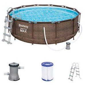 Bestway Steel Pro Max Framepool-Set, rund, mit Filterpumpe & Sicherheitsleiter 366 x 100 cm