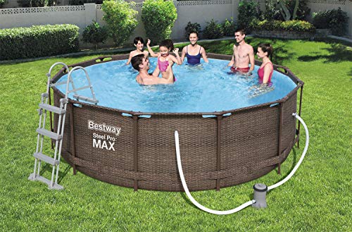 Bestway Steel Pro Max Framepool-Set, rund, mit Filterpumpe & Sicherheitsleiter 366 x 100 cm – Bild 2