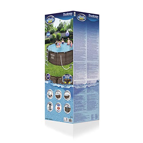 Bestway Steel Pro Max Framepool-Set, rund, mit Filterpumpe & Sicherheitsleiter 366 x 100 cm – Bild 3