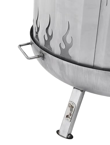 Favilla Bombe Basic Feuerschalen-Set 79 cm – Feuerschale aus Stahl mit Funkenschutz Flamme, hitzebeständig & formstabil, Schutz vor Funkenflug, für Garten, Terrasse & Outdoor – Bild 6