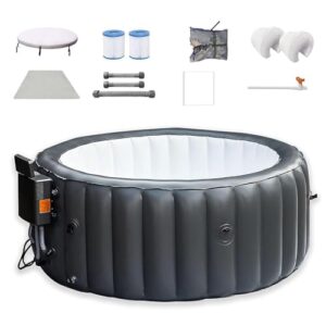 LADECNERHT Spa Für Den Außenbereich, Tragbarer Spa, Aufblasbarer Spa, Heizt Bis 42°c/104°f, 150 Luftdüsen, 3-4 Personen, Mit Umwälzfiltration, Für Terrasse, Garten