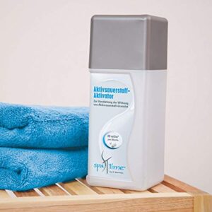 SpaTime by BAYROL Aktivsauerstoff-Aktivator 1,0 L -zur chlorfreien Wasserpflege mit Aktivsauerstoff- unterstützt und verstärkt die Wirkung von Aktivsauerstoff-Granulat - schaumfrei und pH-neutral