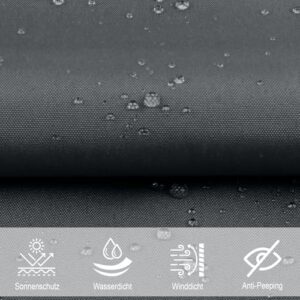 Alternative view of SUNNY GUARD Sonnensegel Wasserdicht 6x6x6m Dreieckig Sonnenschutz Wetterschutz Segel Baldachin UV Schutz für Balkon Terrasse Garten, Grau Anthrazit