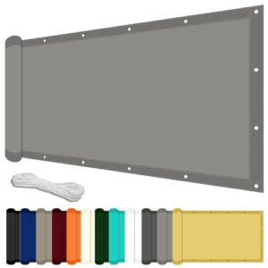 Sonnensegel mit Ösen 250 x 300 cm mit UV Schutz Garten Segel Wasserdicht Premium PES Polyester für Balkon Garten Terrasse, Hellgrau