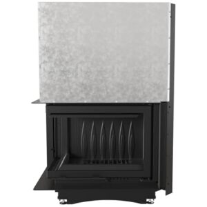 Alternative view of KRATKI Maja Holzkamin Kamin mit Lufteinlass BImSchV 2-konform 8 kW Wärmewirkungsgrad 80% Staubauslass 200 mm Gusseisen Stahl linksseitige Guillotine-Tür 114 x 78 cm