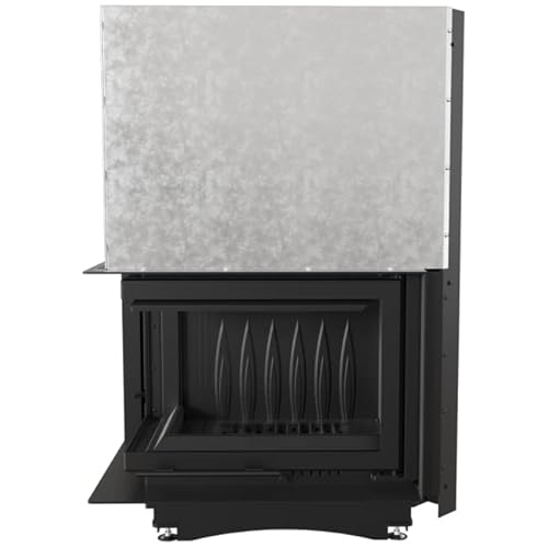 KRATKI Maja Holzkamin Kamin mit Lufteinlass BImSchV 2-konform 8 kW Wärmewirkungsgrad 80% Staubauslass 200 mm Gusseisen Stahl linksseitige Guillotine-Tür 114 x 78 cm – Bild 2