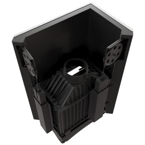 KRATKI Maja Holzkamin Kamin mit Lufteinlass BImSchV 2-konform 8 kW Wärmewirkungsgrad 80% Staubauslass 200 mm Gusseisen Stahl linksseitige Guillotine-Tür 114 x 78 cm – Bild 4