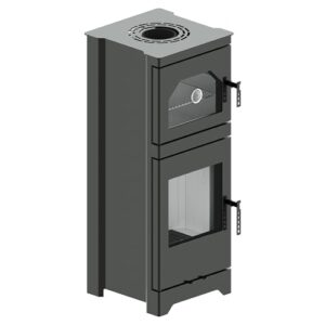 Modern Kamineinsatz KOVI Lynx O mit zusätzlichem Backofen 6,5 KW