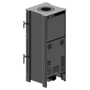 Alternative view of Modern Kamineinsatz KOVI Lynx O mit zusätzlichem Backofen 6,5 KW