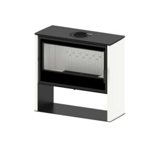 Modern Kamineinsatz KOVI Lupo L White 11KW