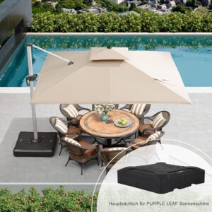 Alternative view of PURPLE LEAF Sonnenschirmständer XNBS150, Schirmständer für Ampelschirm Groß, Ampelschirmständer befüllbar mit Wasser oder Sand, Gewichtsbasis 150 KG, Schwarz