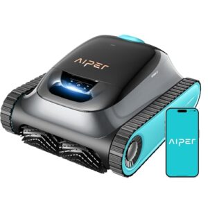 (2026 Upgrade) AIPER Scuba S1 Poolroboter Boden und Wand, Wasserlinienreinigung, 3μm Ultrafeiner Filter, 180 Min. Akkulaufzeit, 15900LPH Leistungsstarker Poolsauger mit APP für Eingelassene Pools Blau