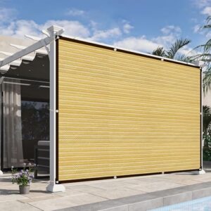 Sonnensegel mit Ösen 90% UV-Schutz 4X6M Schattiernetz Beige für Terrasse Balkon Garten Gewächshaus Carport Sichtschutz Pflanzenschutz Tiergehege & Swimmingpool