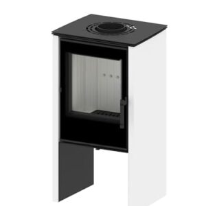 Alternative view of Modern Kamineinsatz KOVI Lupo S White 6,5 kW