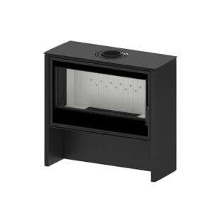 Modern Kamineinsatz KOVI Lupo L Black 11KW