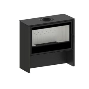 Alternative view of Modern Kamineinsatz KOVI Lupo L Black 11KW