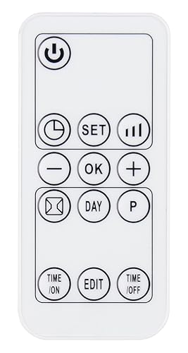 SHX Bad-Heizlüfter 2000W SHX71BHL2000W – Badezimmer-Heizlüfter, 2000 Watt, Schutzklasse: IPX2, Display, Timerprogrammierung, Fernbedienung, weiß/schwarz – Bild 9