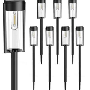 RECHOO Solarlampen für Außen Garten, 8 Stück Vintage Solarleuchten für Außen mit Helle Warmweiß Wolfram Licht, 1000mAh Batterie, IP65 Wasserdicht Solar Gartenleuchten für Außen Terrasse Rasen Weg Deko