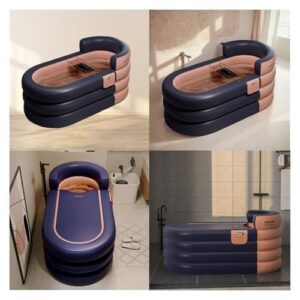 Alternative view of Dicke aufblasbare Badewanne for Erwachsene – Faltbare Vollbadewanne mit strapazierfähigem PVC, platzsparendes Design for die Entspannung zu Hause(B)