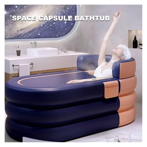 Dicke aufblasbare Badewanne for Erwachsene – Faltbare Vollbadewanne mit strapazierfähigem PVC, platzsparendes Design for die Entspannung zu Hause(B) – Bild 4