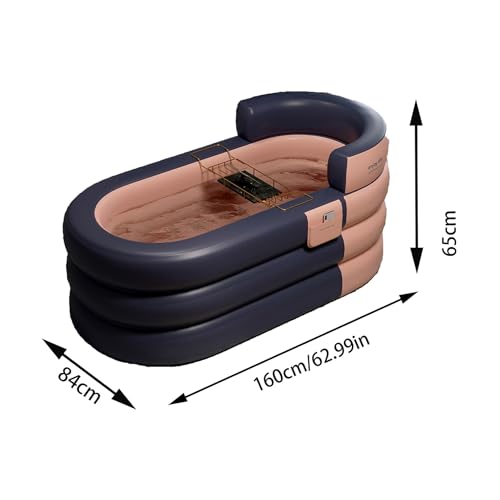Dicke aufblasbare Badewanne for Erwachsene – Faltbare Vollbadewanne mit strapazierfähigem PVC, platzsparendes Design for die Entspannung zu Hause(B) – Bild 7
